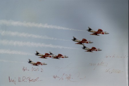 La patrouille Suisse sur Hunter! les plus vieux avions d'arme du continent Européen
